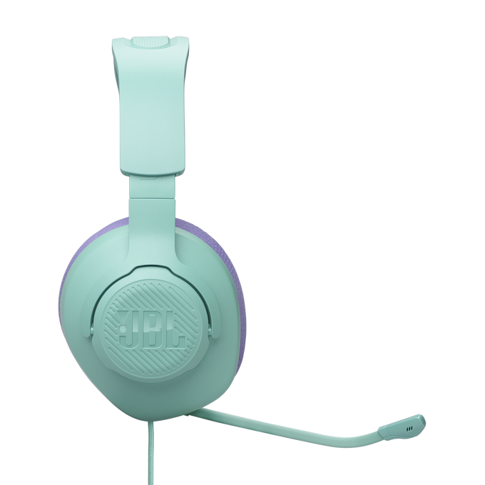 JBL Quantum 100M2 - Cyan - Wired over-ear gaming headset with detachable mic and mute option - Right image number null